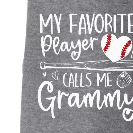 Baseball My Favorite Player Calls Me Grammy Heart Mother Doggie 3-End Fleece Hoodie