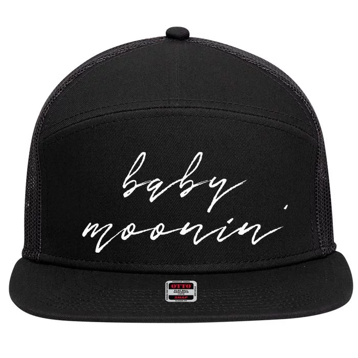 Baby Moon For An Expecting Mother Babymoon 7 Panel Mesh Trucker Snapback Hat