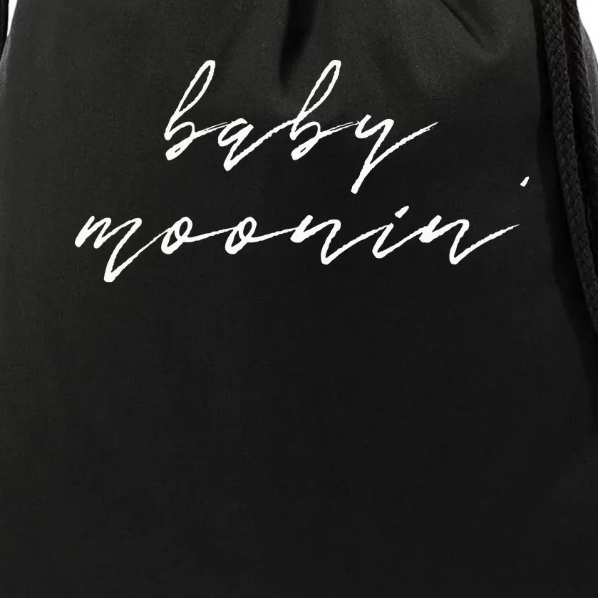 Baby Moon For An Expecting Mother Babymoon Drawstring Bag