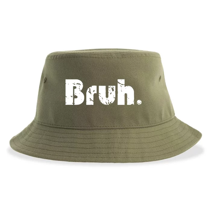 Bruh Meme Funny Saying Brother Greeting Teens Gift Sustainable Bucket Hat