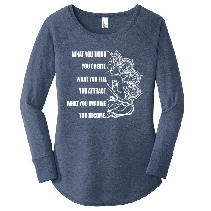 Buddha Meditation Funny Gift Law Of Attraction Gift Women's Perfect Tri Tunic Long Sleeve Shirt