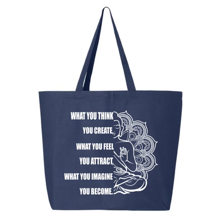 Buddha Meditation Funny Gift Law Of Attraction Gift 25L Jumbo Tote