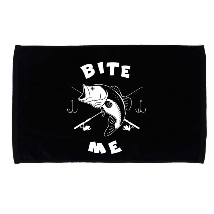 Bite Me Fishing Hook Fisherman Fishing Lovers Fans Legends Microfiber Hand Towel