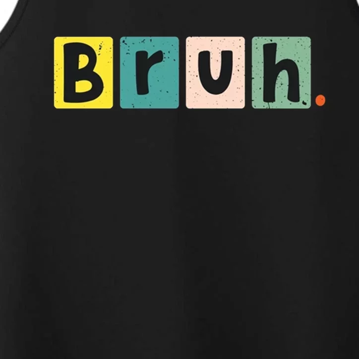 Bruh Meme Funny Saying Brother Jokes Greeting Teens Gift Performance Tank