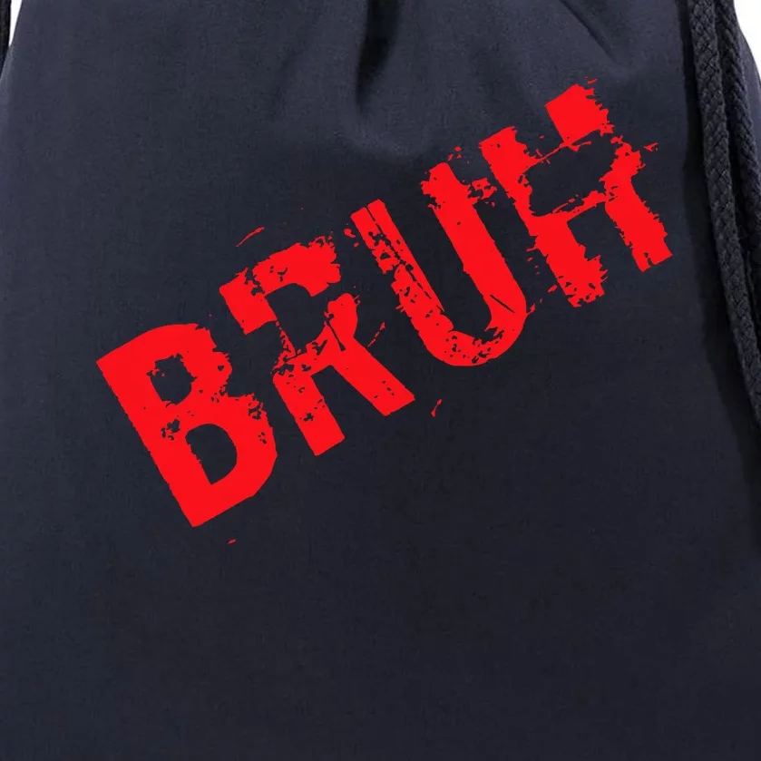 Bruh Meme Funny Saying Brother Greeting Teens Boy Drawstring Bag