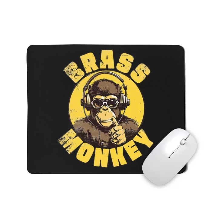 Brass Monkey Funny Cool Music Mousepad