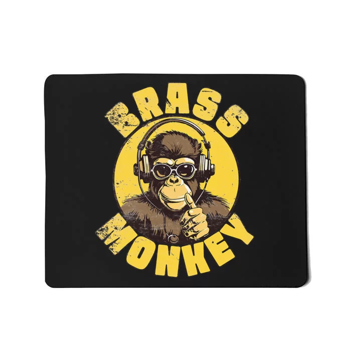 Brass Monkey Funny Cool Music Mousepad