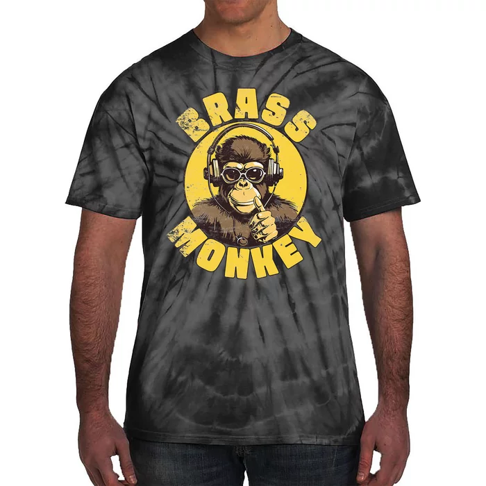 Brass Monkey Funny Cool Music Tie-Dye T-Shirt