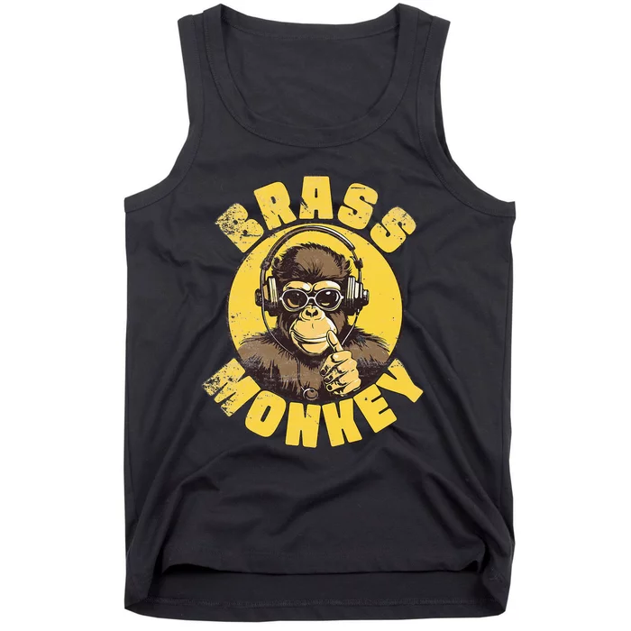 Brass Monkey Funny Cool Music Tank Top