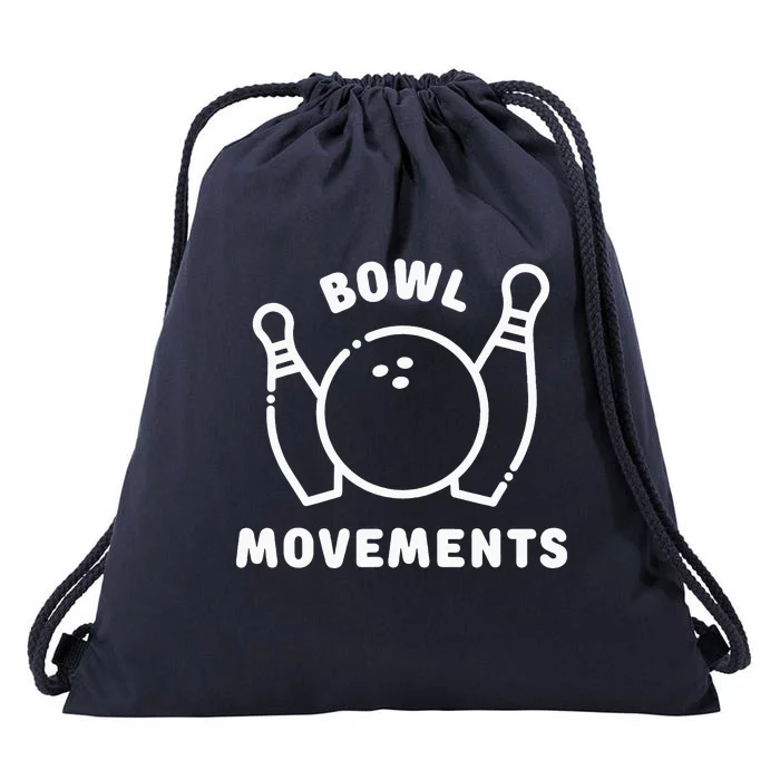 Bowl Movements Funny Bowling Team Drawstring Bag