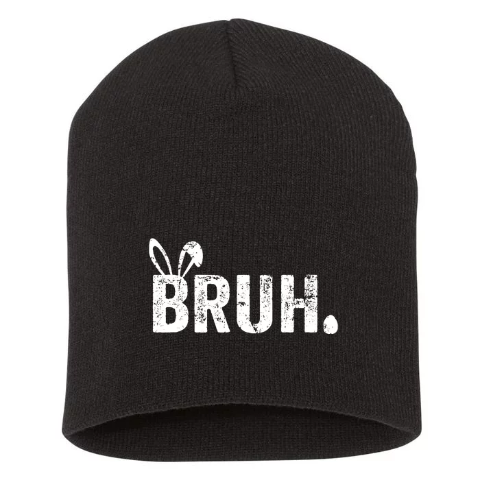 Bruh Meme Funny Saying Bro Greeting Easter Day Short Acrylic Beanie