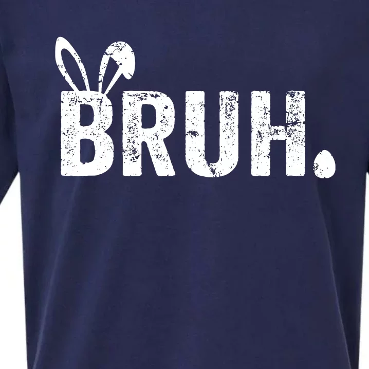 Bruh Meme Funny Saying Bro Greeting Easter Day Sueded Cloud Jersey T-Shirt