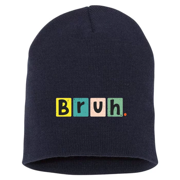 Bruh Meme Funny Saying Brother Greeting Teen Short Acrylic Beanie