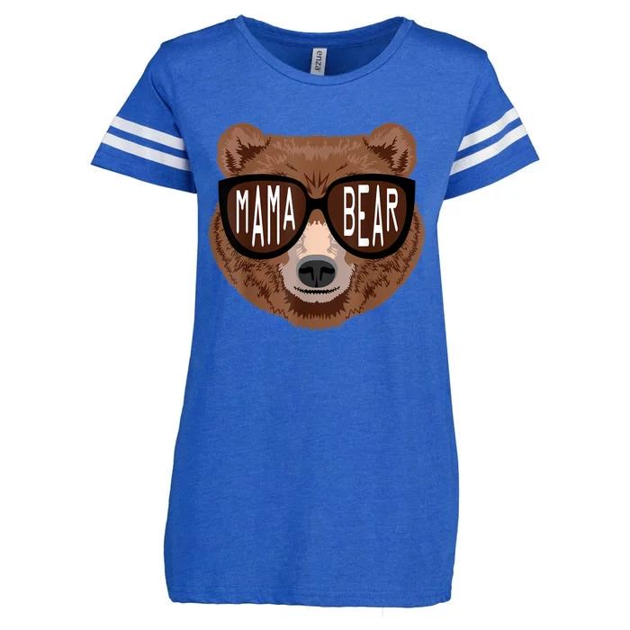 Bear Matching Family Outfits, Funny Mama Bear Enza Ladies Jersey Football T-Shirt