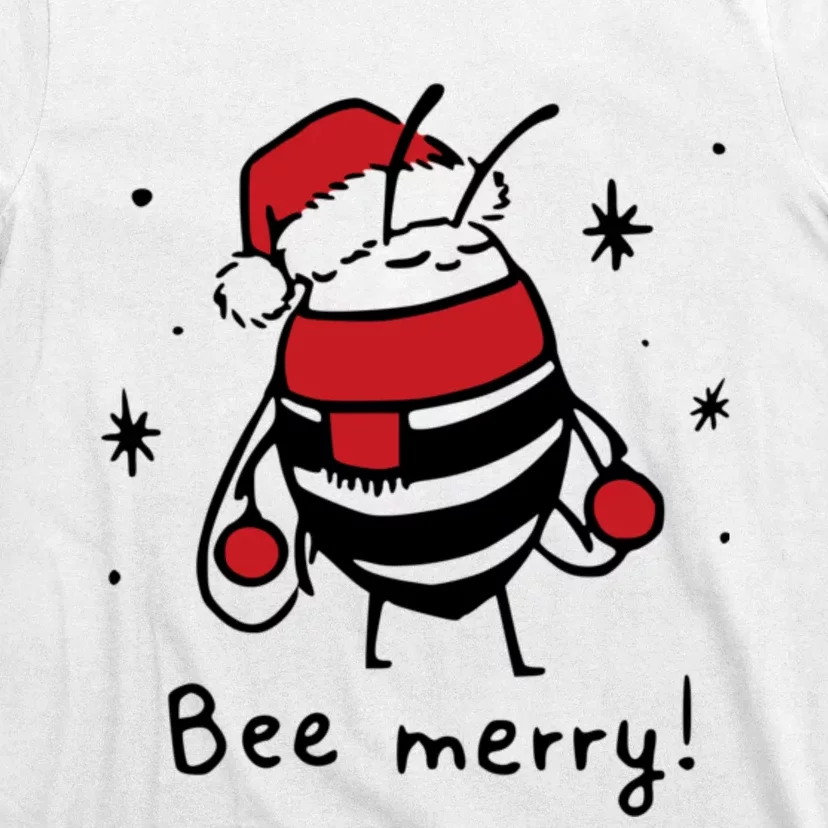 Bee Merry Funny Christmas Gift Bee Lover T-Shirt