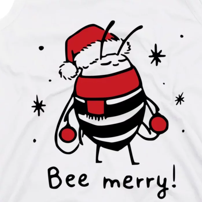 Bee Merry Funny Christmas Gift Bee Lover Tank Top