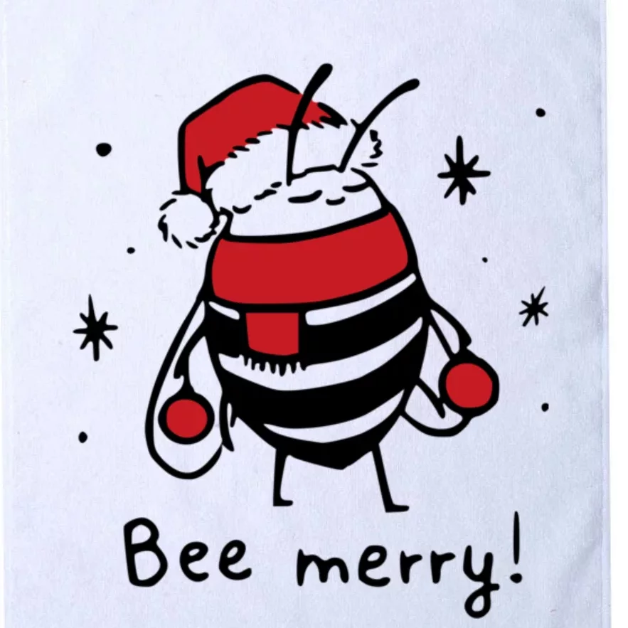 Bee Merry Funny Christmas Gift Bee Lover Platinum Collection Golf Towel