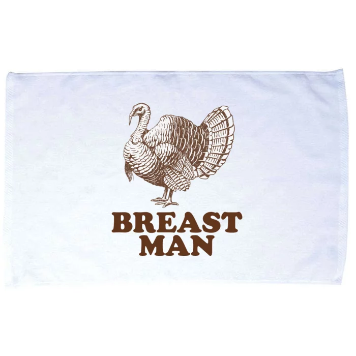 Breast Man Funny Turkey Thanksgiving Microfiber Hand Towel