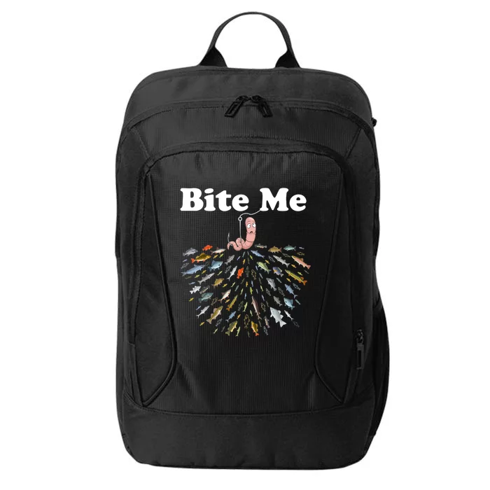 Bite Me Fishing Gift For Fishing Lovers City Backpack