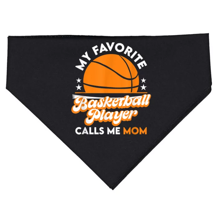 Basketball My Favorite Basketball Player Calls Me Mom USA-Made Doggie Bandana