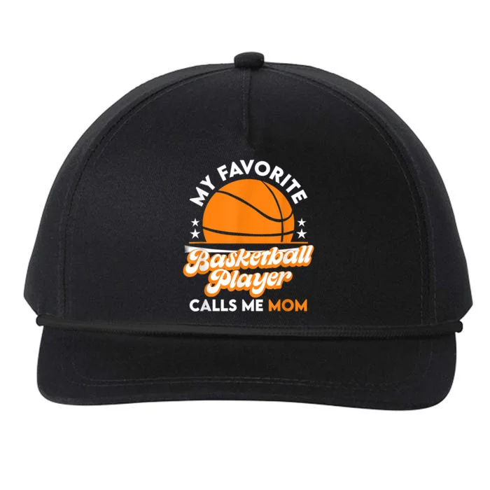 Basketball My Favorite Basketball Player Calls Me Mom Snapback Five-Panel Rope Hat