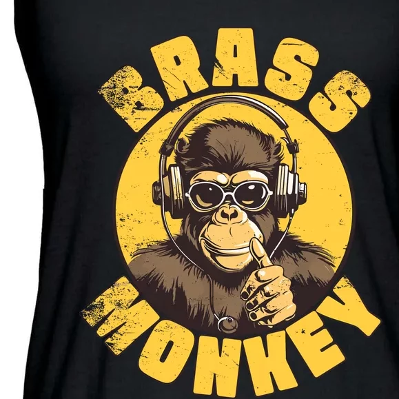 Brass Monkey Funny Cool Music Ladies Essential Flowy Tank