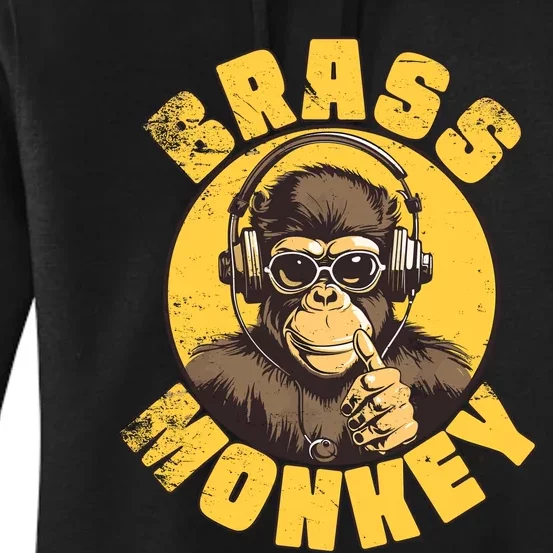 Brass Monkey Funny Cool Music Women's Pullover Hoodie