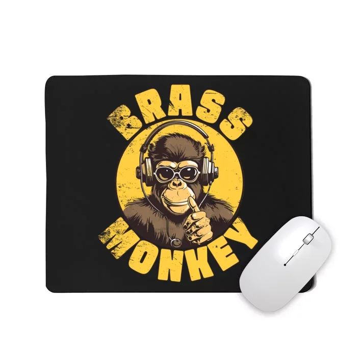 Brass Monkey Funny Cool Music Mousepad