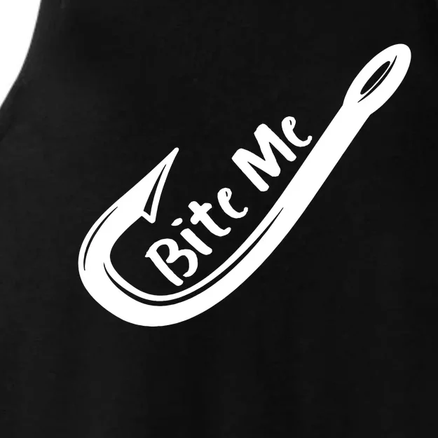 Bite Me Fish Hook Ladies Tri-Blend Wicking Tank