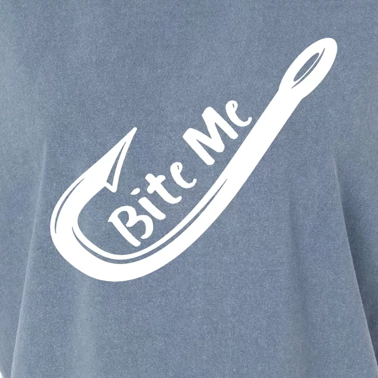 Bite Me Fish Hook Garment-Dyed Women's Muscle Tee