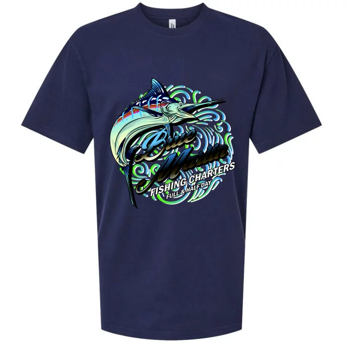 Blue Marlin Fishing Charters Sueded Cloud Jersey T-Shirt