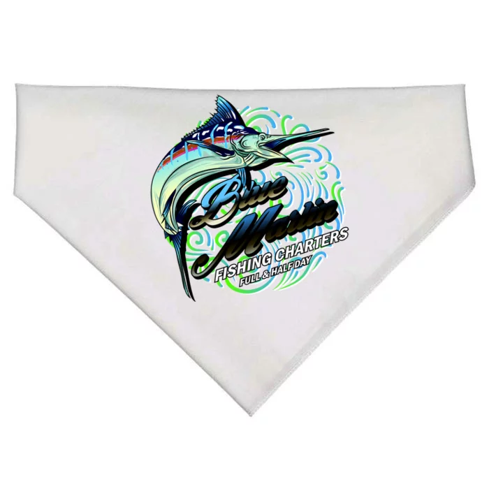 Blue Marlin Fishing Charters USA-Made Doggie Bandana