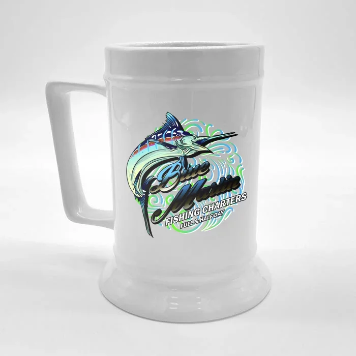 Blue Marlin Fishing Charters Front & Back Beer Stein