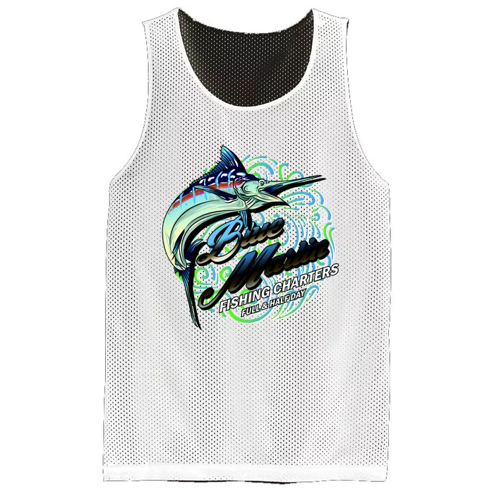 Blue Marlin Fishing Charters Mesh Reversible Basketball Jersey Tank