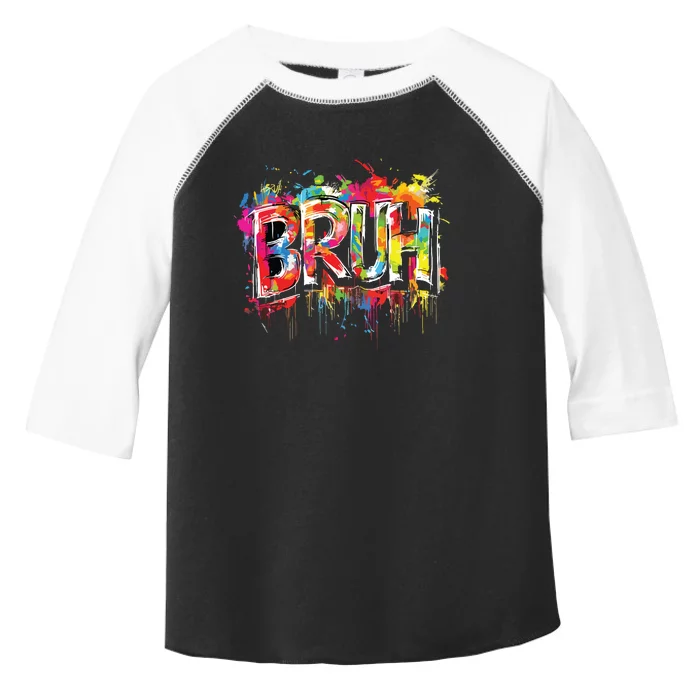 Bruh Meme Funny Saying Teens Graffiti Aesthetic Toddler Fine Jersey T-Shirt