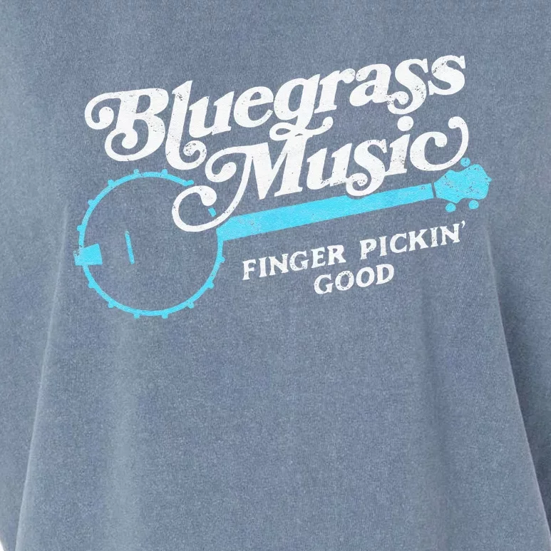 Bluegrass Music Finger Pickin Good Banjo Design Graphic Garment-Dyed Women's Muscle Tee