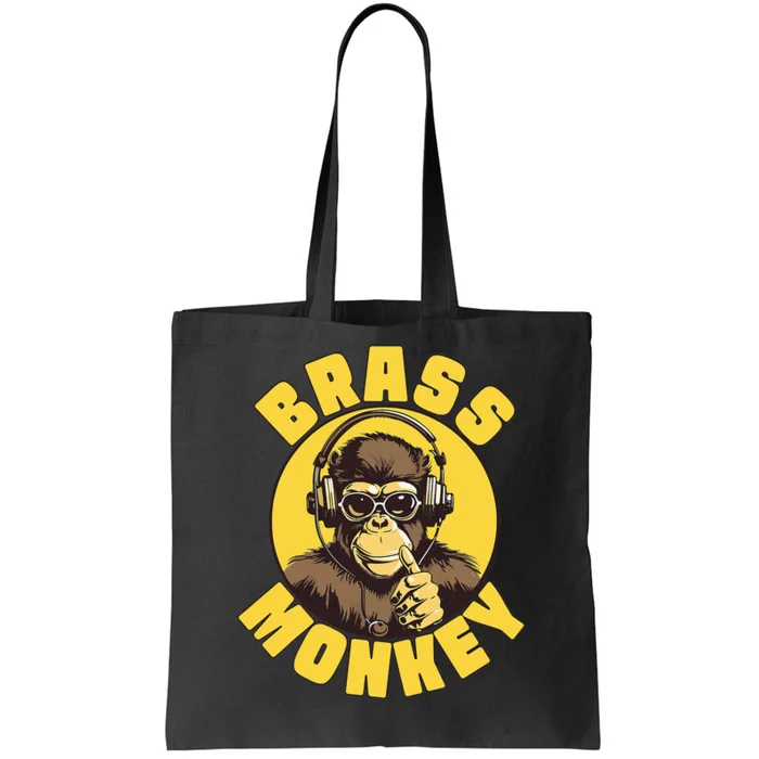 Brass Monkey Funny Cool Music Tote Bag