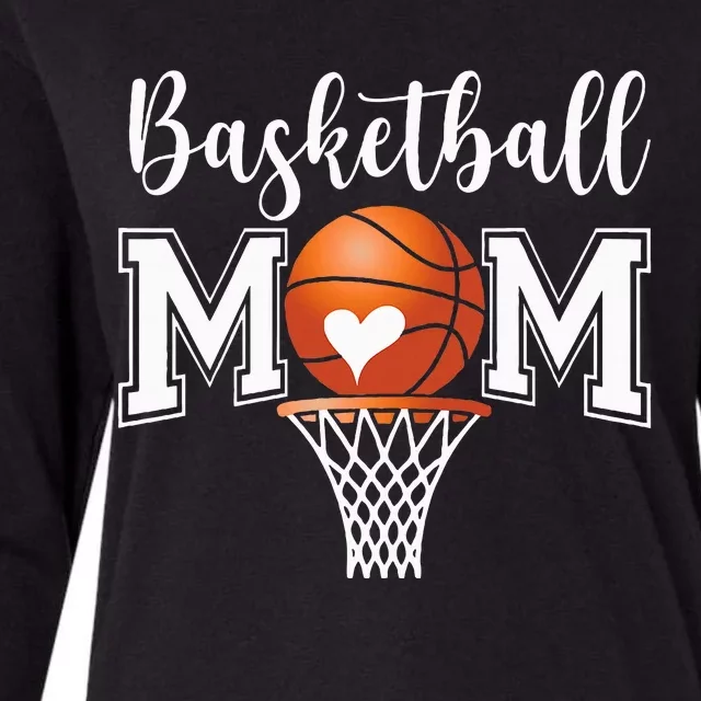 Basketball Mom Funny Mothers Day Womens Cotton Relaxed Long Sleeve T-Shirt