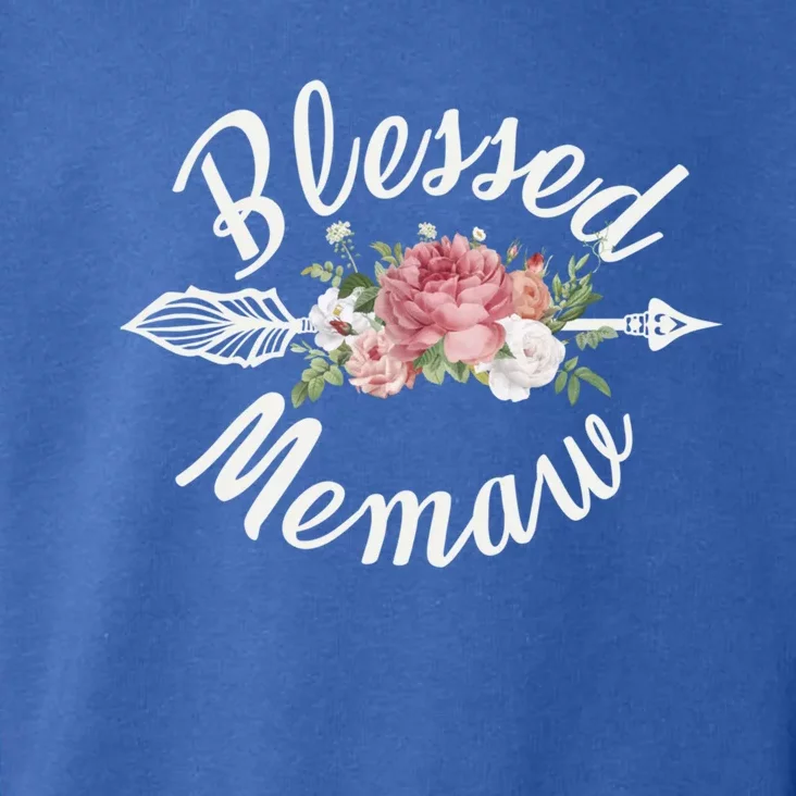 Blessed Memaw Funny Grandma Flowers Gift Toddler Hoodie