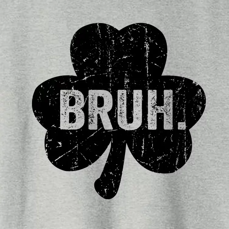 Bruh Meme Funny Saying Bro Greeting Teen Boy St Patricks Day Women's Crop Top Tee