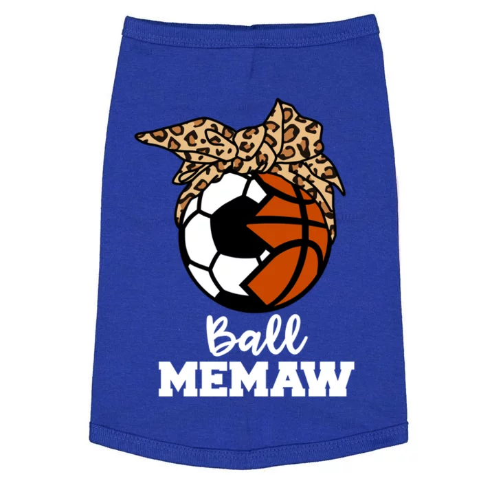 Ball Memaw Funny Soccer Basketball Memaw Gift Doggie Tank