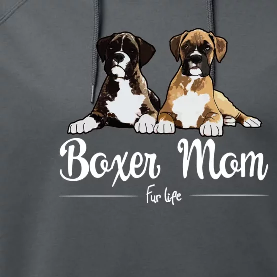 Boxer Mom Fur Life Design Performance Fleece Hoodie