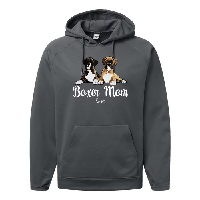 Boxer Mom Fur Life Design Performance Fleece Hoodie