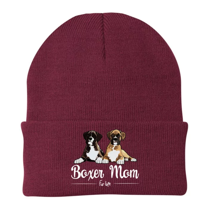 Boxer Mom Fur Life Design Knit Cap Winter Beanie