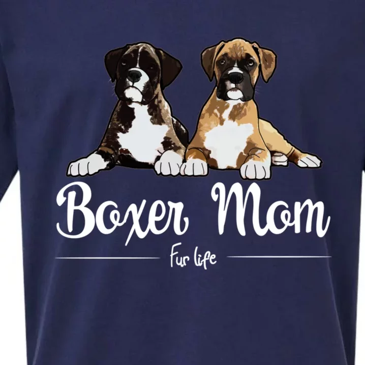 Boxer Mom Fur Life Design Sueded Cloud Jersey T-Shirt