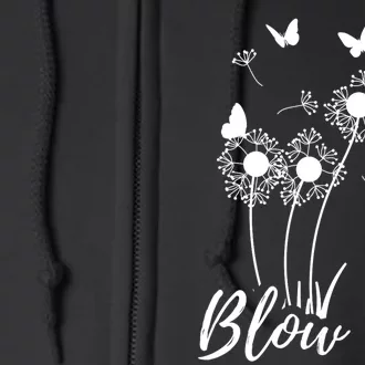 Blow Me Funny Dandelion Plant Flower Lovers  Wo Full Zip Hoodie