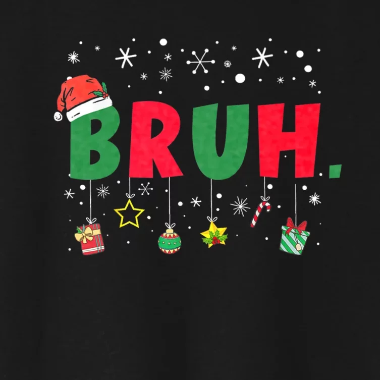 Bruh Meme Funny Saying Bro Greeting Women's Crop Top Tee