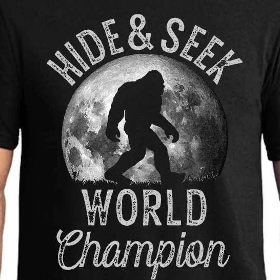 Bigfoot Moon Fantasy Hide And Seek World Champion Sasquatch Pajama Set