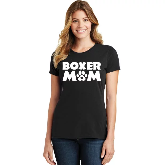 Boxer Mom Funny Boxer Dog Owner Dog Mom MotherS Day Women's T-Shirt