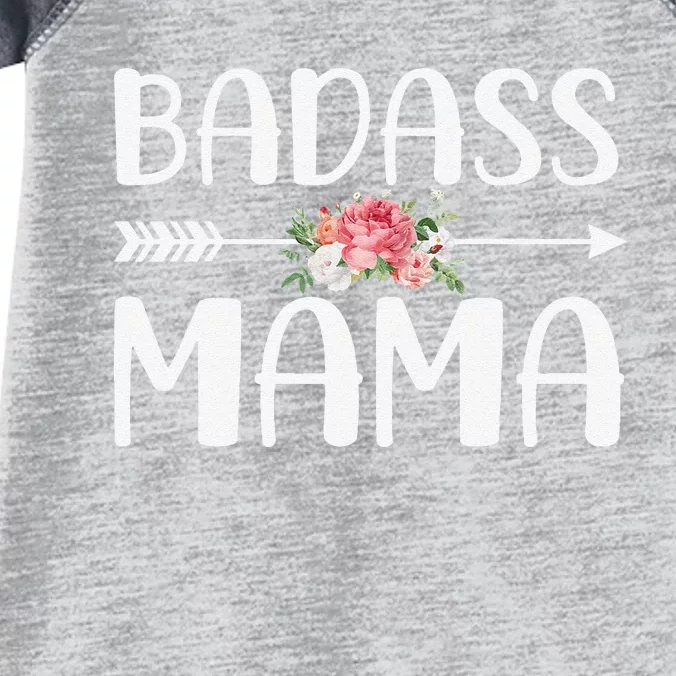 Badass Mama For Mom Women Mother's Day Infant Baby Jersey Bodysuit